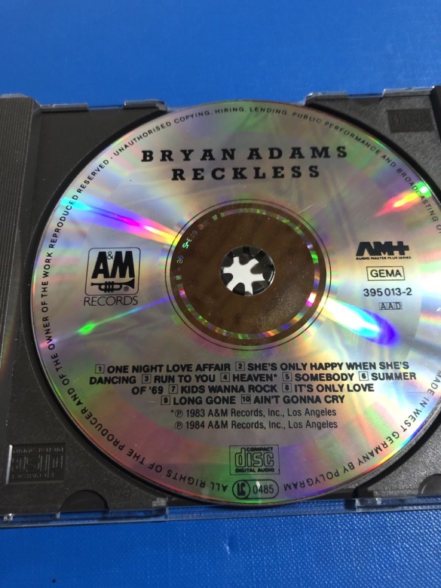 CD: Bryan Adams - Reckless CD – Usato da Flaach venduto da rubo7 2