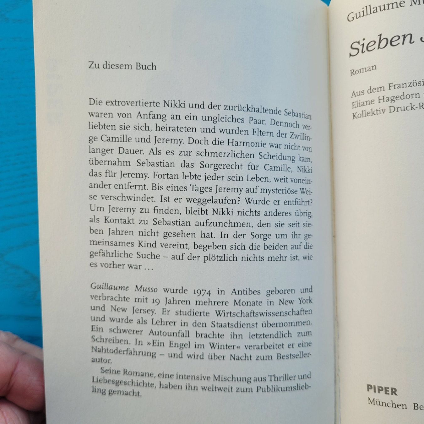 Libri: Guillaume Musso- Sieben Jahre später – Usato da SCHÜBELBACH venduto da CoKaHa 1