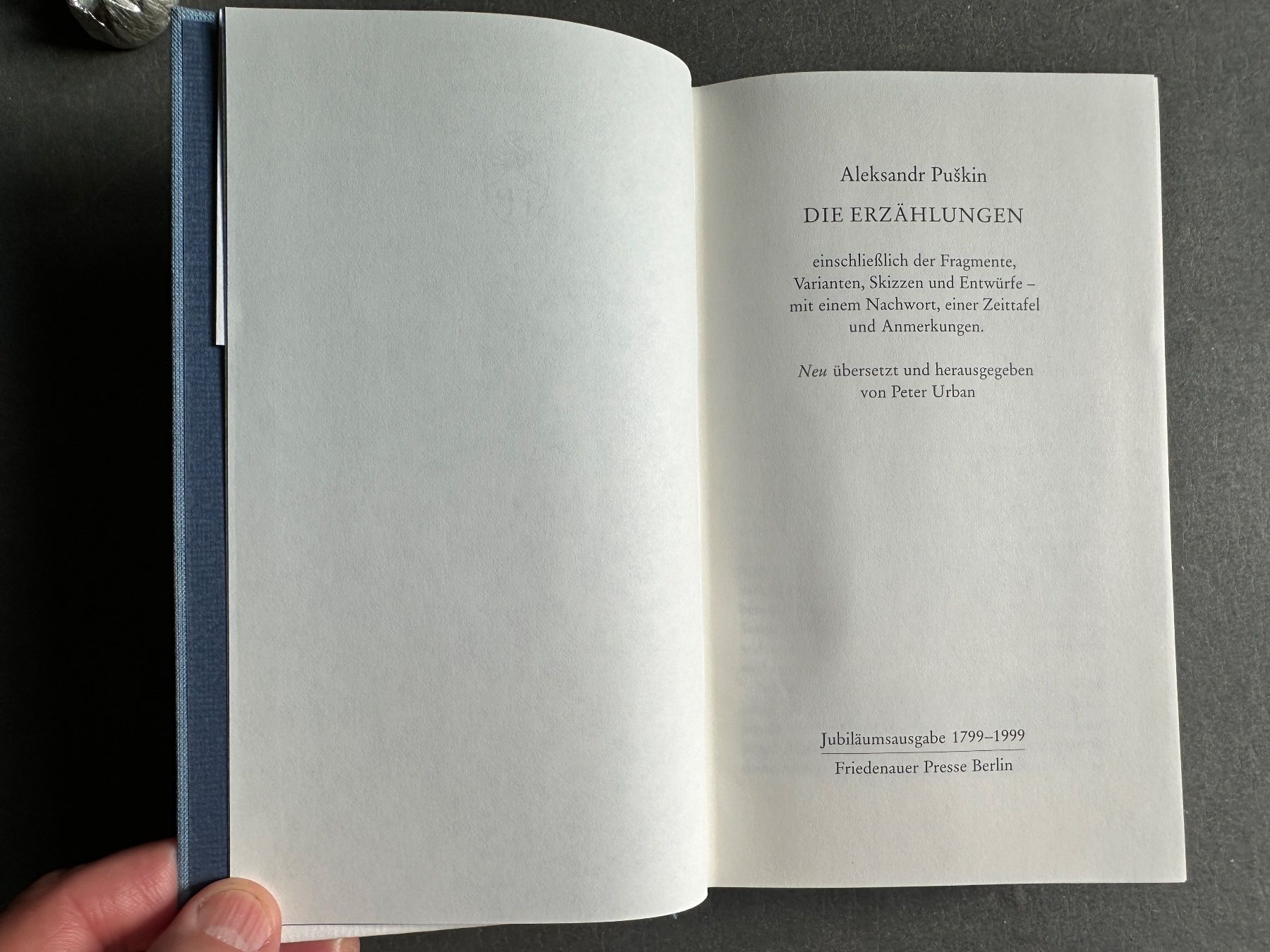 Libri: Alexander Puskin: Die Erzählungen. – Usato da Zürich venduto da allp 1