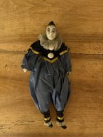 Vintage Porzellan Harlekin Puppe, Top Zustand