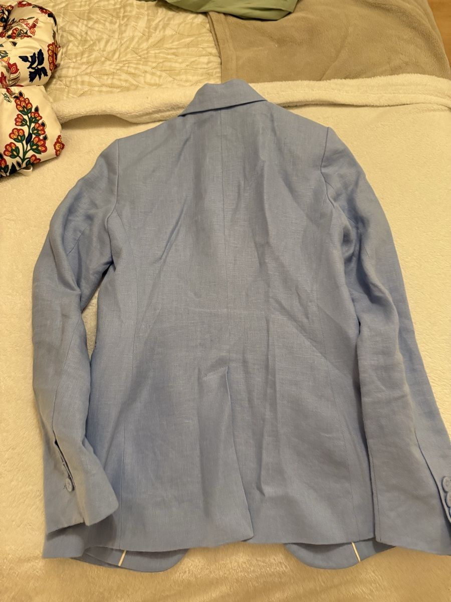 Mango Giacche: MNG Leinen Blazer, hellblau – Nuovo (secondo la descrizione) da St. Moritz venduto da ari_9fcv 4