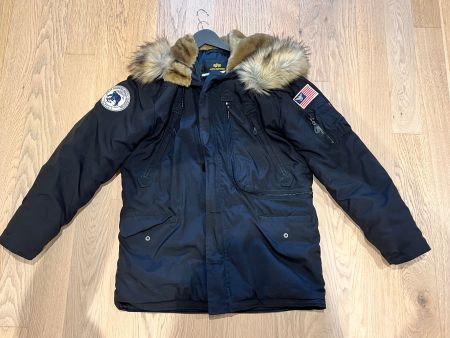 Alpha Industries Parka N-3B schwarz Winterjacke neuwertig