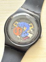 Swatch Uhr Skelett Gehaeuse Schwarz gebraucht