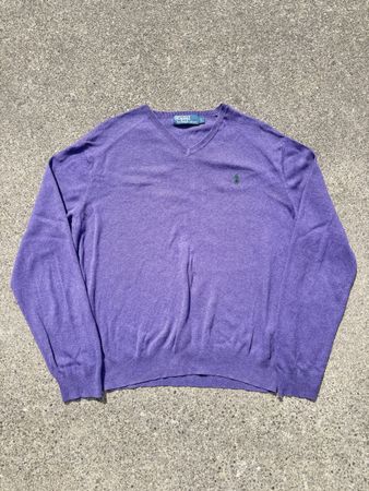 Polo Ralph Lauren Purple Pullover L Vintage
