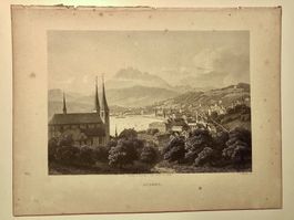 Luzern. Hofkirche gegen Pilatus.