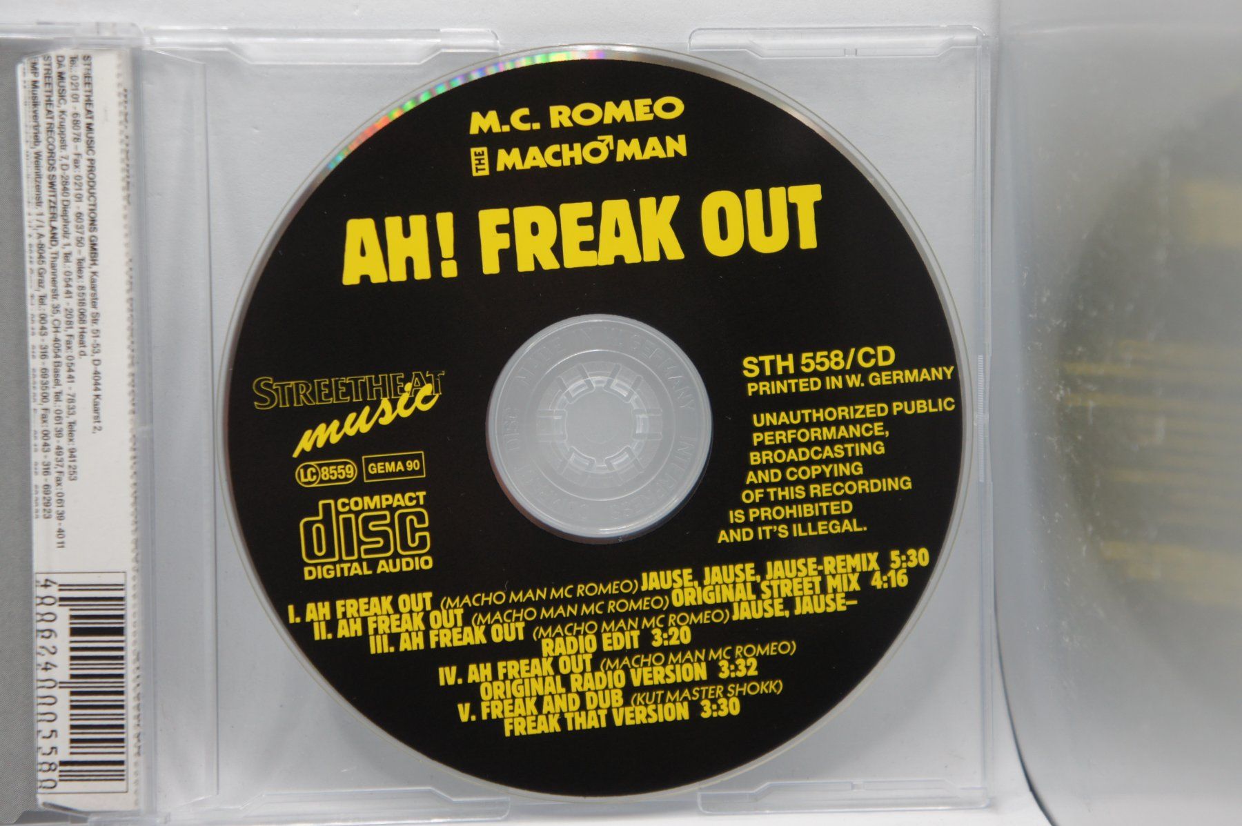 CD: Maxi CD The Macho Man MC Romeo - AH Freakout – Usato da Ernetschwil venduto da luisvonerni 3