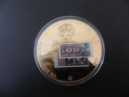 Grosse Medaille 100 Franken Banknote Erstausgabe 1957