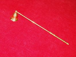 Kerzenlöscher aus massivem Messing, gut erhalten, 31cm
