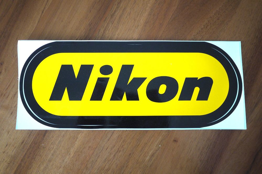 Nikon 29 x 11 cm Autokleber / autocollant / Sticker. NEW. (Neu (gemäss ...