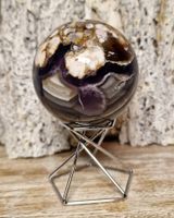 Aktion: schwarze Blumenachatkugel 62mm 323g