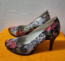 Neu: Tamaris High Heel Pumps Mehrfarbig glänzend Gr. 38