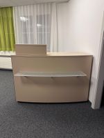 Empfangstheke beige mit Schubladen gebraucht Zustand