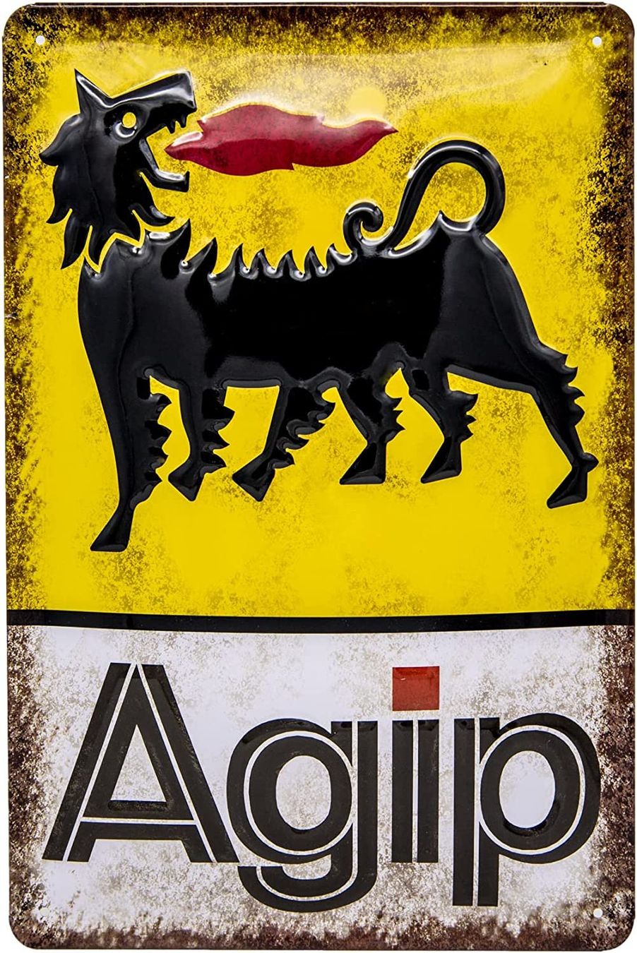 Insegne: Agip Logo Schild 20x30cm – Nuovo e nell'imballaggio originale da Schiers venduto da Topflash74