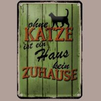 🔥 OHNE KATZE KEIN ZUHAUSE Blechschild 💚 12x18cm OVP 🔥