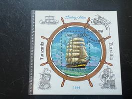 1994 Tanzania  Schiffe Block gest. (A748)
