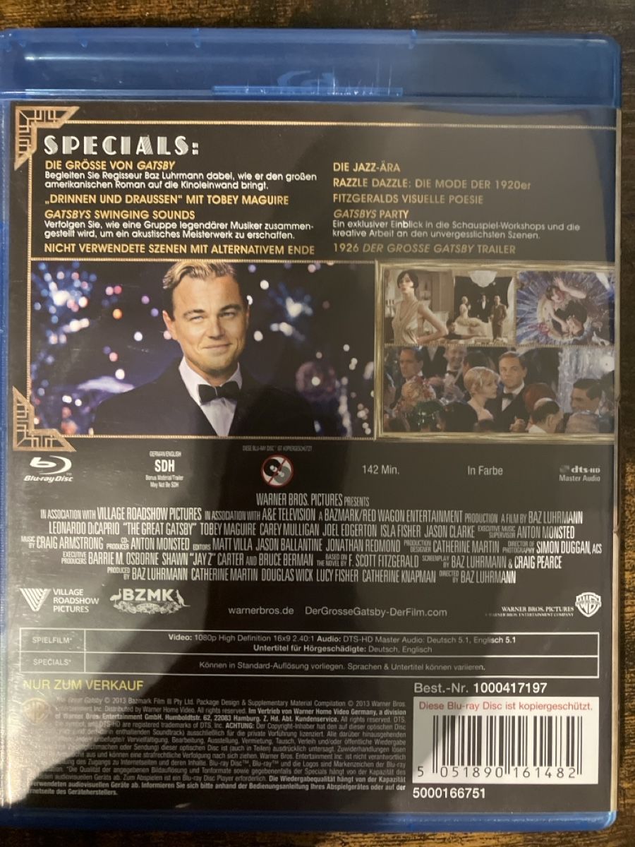 Tutti i DVDs: Der grosse Gatsby BluRay – Usato da Glarus venduto da Jhuber78 1