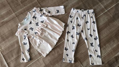 👣 Baby/Kleinkind-Set (12–18M) mit Schmetterlingen 🦋