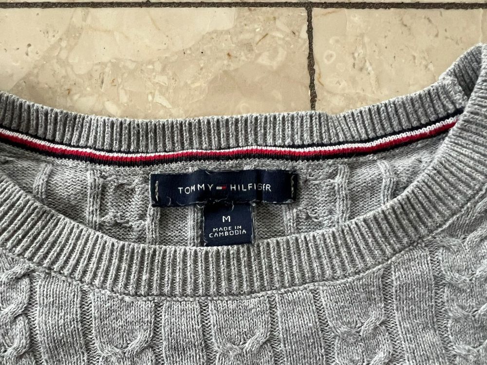 Tommy Hilfiger Pullover Frauen, Gr. M, Strickpullover grau 3