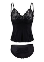 Dkaren Debora elegantes Negligé-Set mit Spitze, Grösse XL