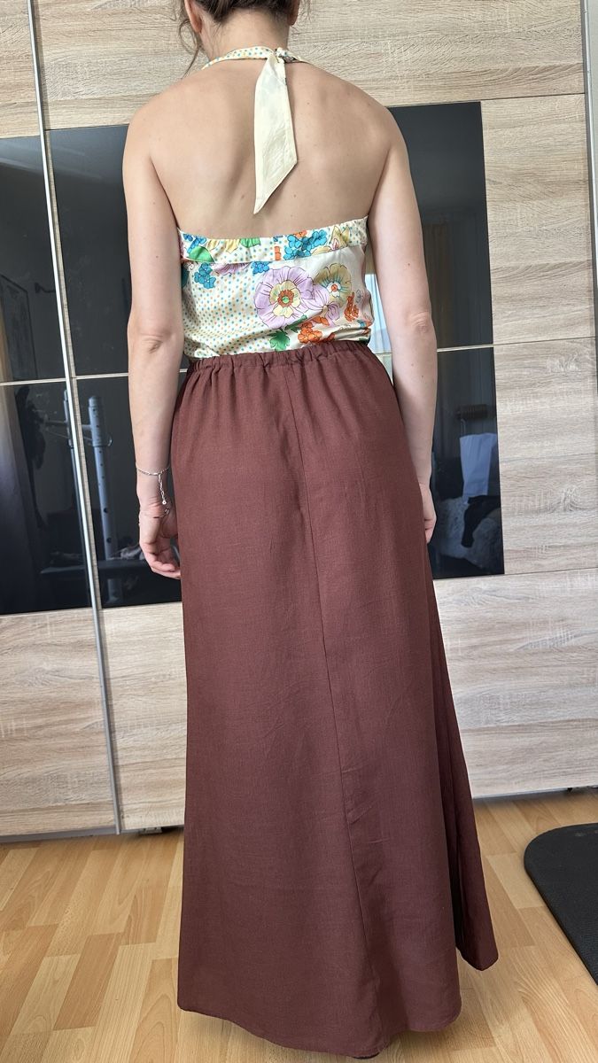 Gonne: Jupe longue marron taille XS viscose, lin – Nuovo (secondo la descrizione) da Vuippens venduto da ale_6gkb 3