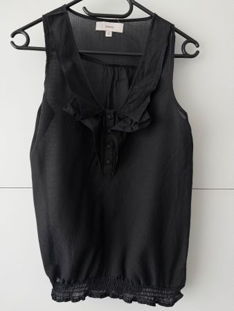 Oberteil, schwarz, Zebra, Gr. XS