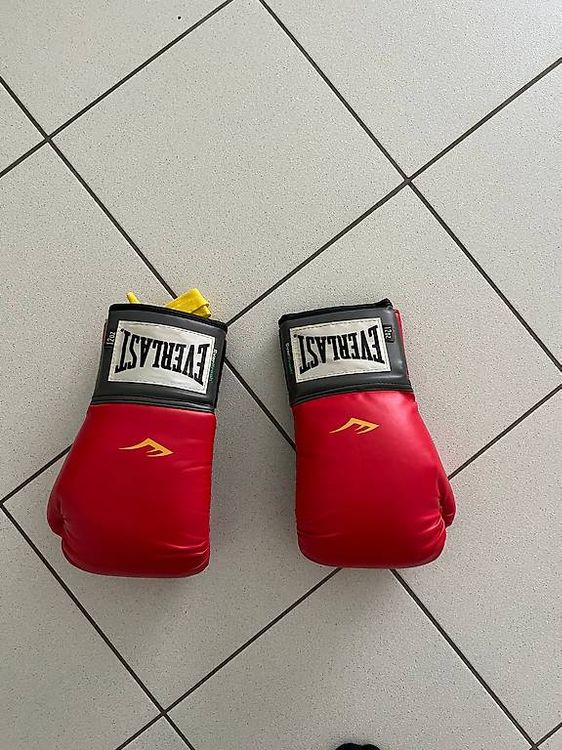 Gants De Boxe Everlast 12 Oz Rouge - Neufs, Cuir Synthétique, Unisexe, Fabriqués Au Royaume-Uni
