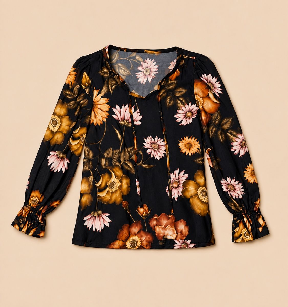 Camicette: BLOUSE FLEURIE NOIRE – Nuovo (secondo la descrizione) da Lausanne venduto da KeNaChic 1