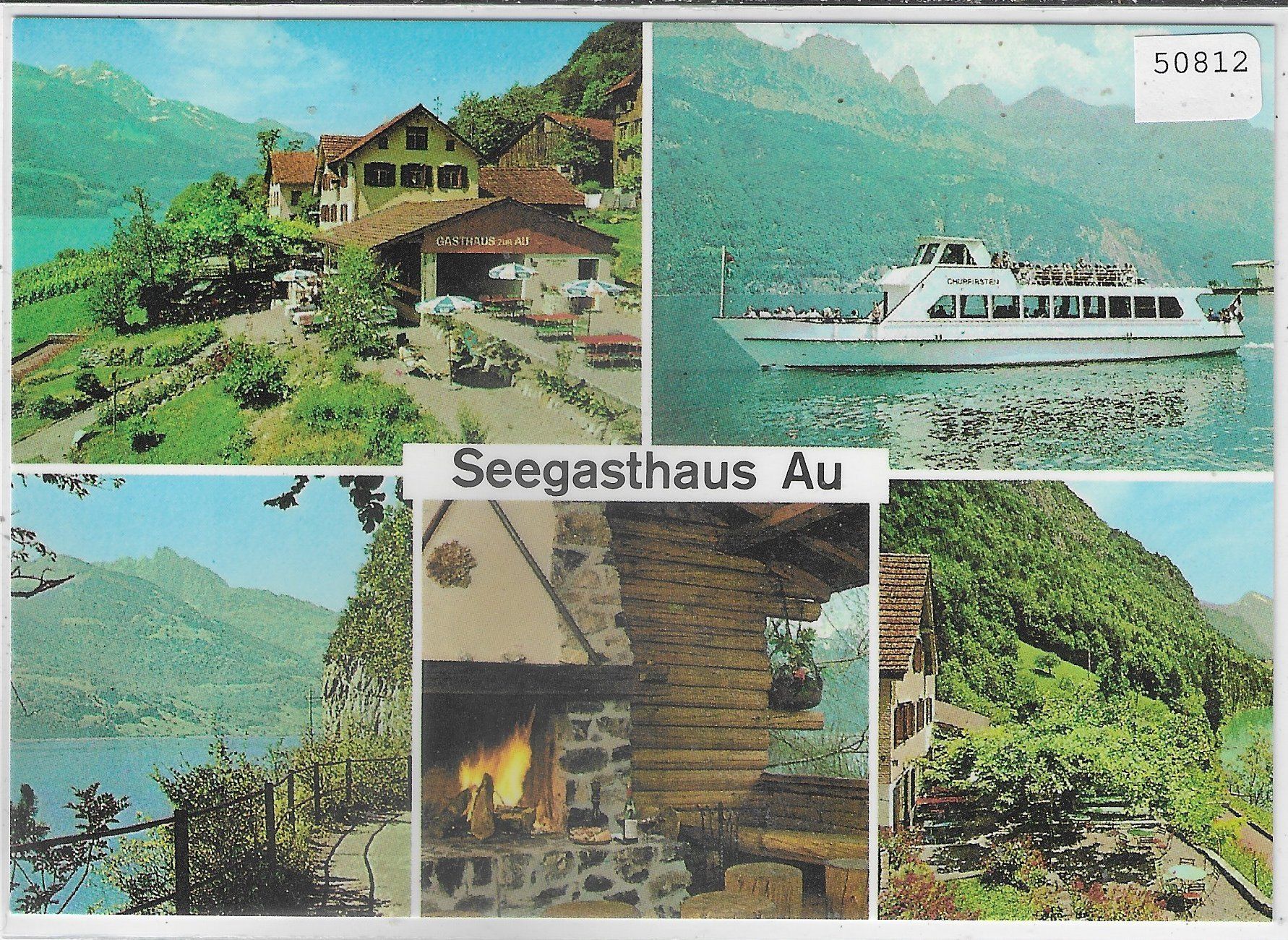 Cartoline postali: Seegasthaus Au - Quinten-Au - Multiview – Usato da Ettingen venduto da Kartenplanet