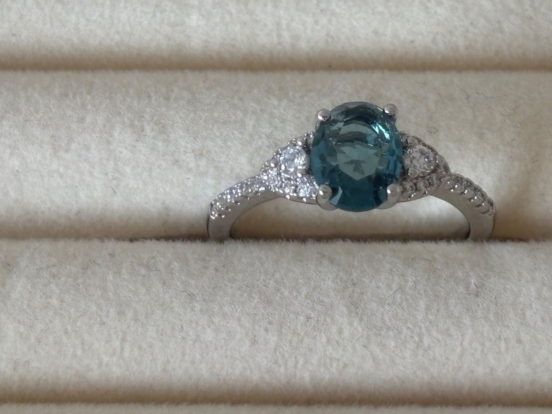 Anelli: Luxus Elegante Gr.19/9 Ring Farbe: Silber /Blau – Nuovo (secondo la descrizione) da Biel-Bienne venduto da Roserosse13 4
