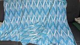 IKEA duvet cover turquoise wave and white