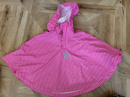 Regenponcho Reima pink gestreift Groesse 98/104 cm