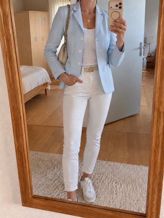 Miu Miu Vintage Blazer hellblau – ca. Gr. 36 – Made in Italy