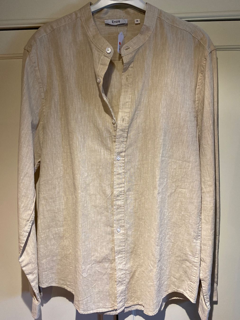 Camicie: HERREN LANGARM -HEMD-LEINEN -BEIGE – Nuovo e nell'imballaggio originale da Meienried venduto da ManuelaBoutique 1