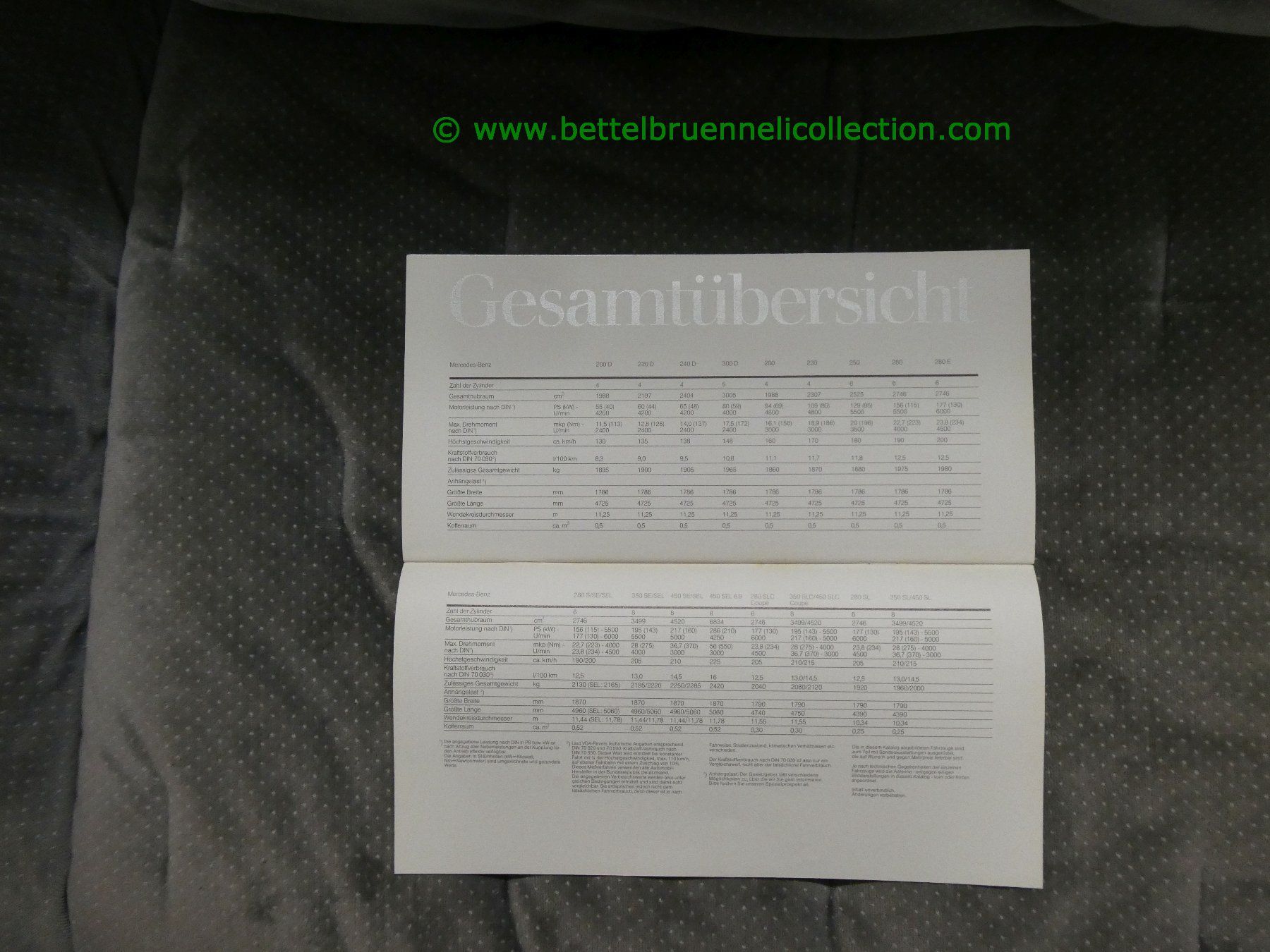 Mercedes-Benz Dokumente: Mercedes-Benz Modellprogramm 1976/09 Prospekt deutsch – Gebraucht aus Weingarten-Kalth von Bettelbruenneli 6