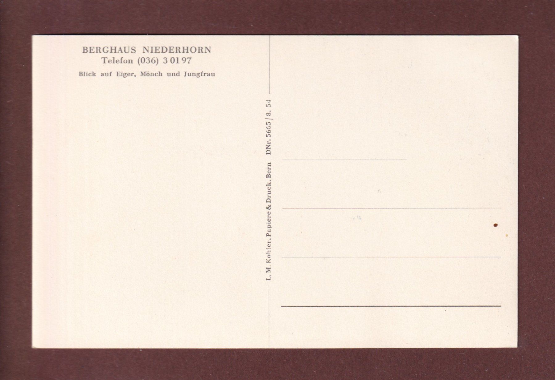 Cartoline postali: Berghaus NIEDERHORN – Usato da Pully venduto da nicecards 1