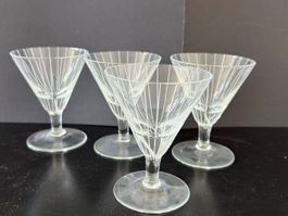 Art deco 4 Likörgläser