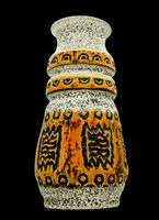 Ü-Keramik Üebelacker 1400/30 vase vintage 60s jaune gris
