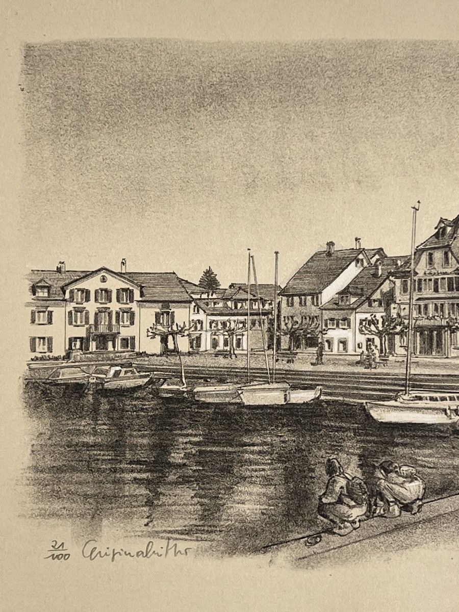 Grafica & Litografie: Lithografie von Stäfa nummeriert und signiert 1987 – Usato da Adliswil venduto da buch_und_kunst 3