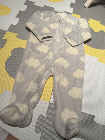 Next baby onesie 6-9 months cloud print - warm fleece!