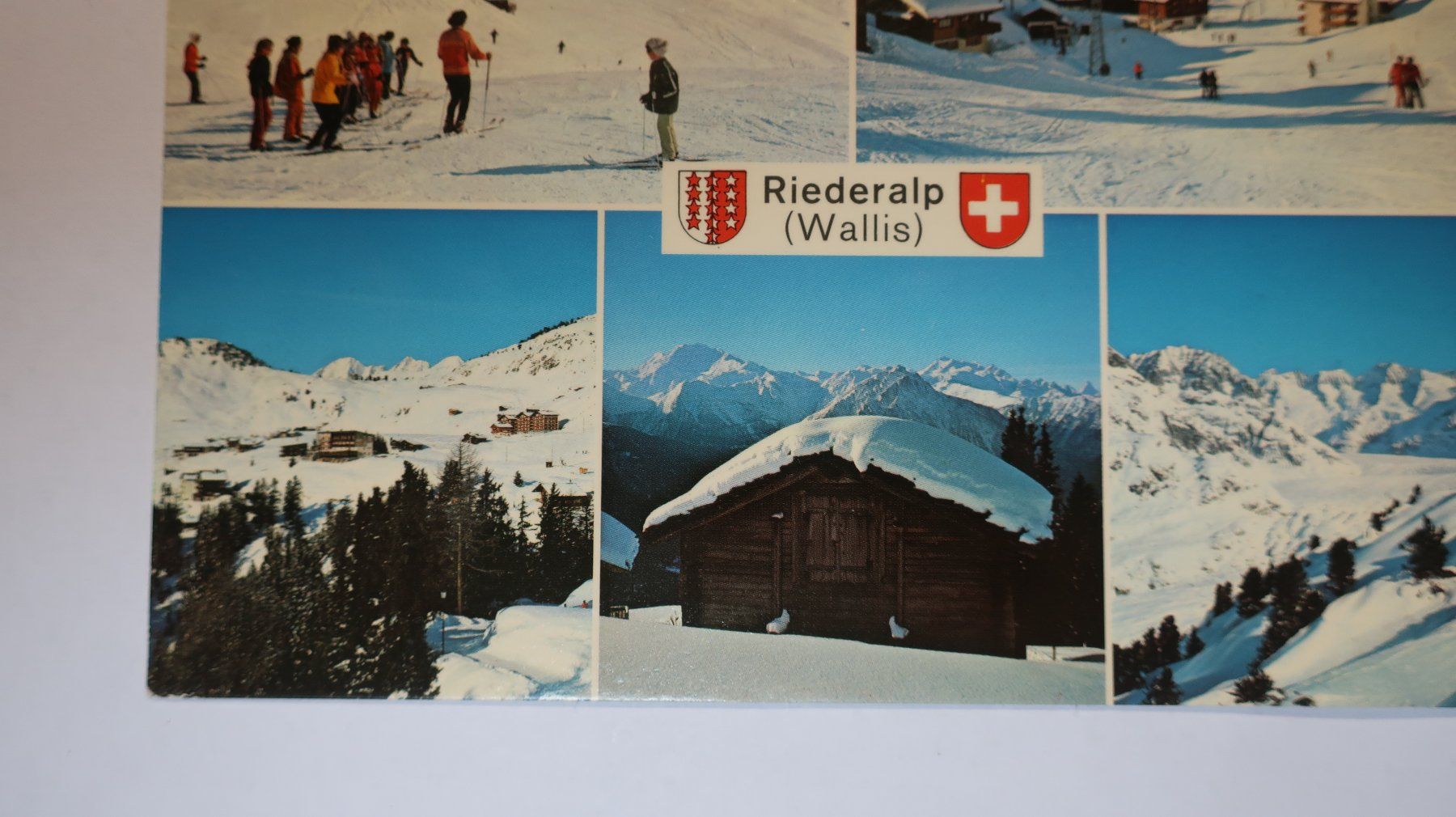 Ansichtskarten: Riederalp Wallis Multivues   1986 – Gebraucht aus Cormoret von Pascalll2001 4