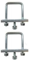 Klemmhalter Stützrad 70x70mm 4-Kant Rohr Stützradhalter