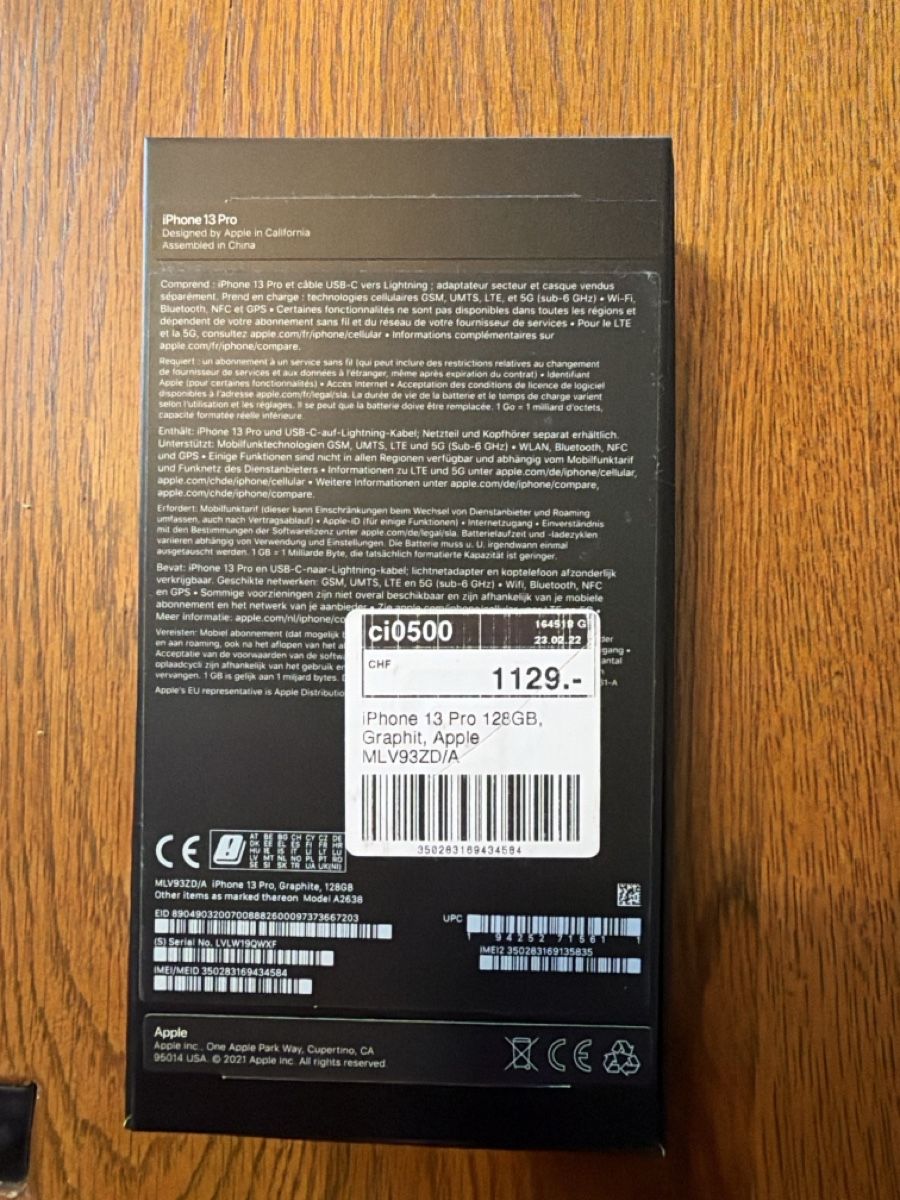 Apple Telefoni cellulari / Smartphones: Apple iPhone 13 Pro 128 GB Graphit mit Hülle gebraucht – Usato da Rickenbach / Sulz venduto da Alfisti156 3