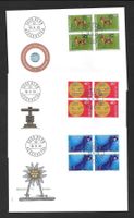 3 FDC 579 - 581 Serie Viererblöcke ET Bern 16.9.1976