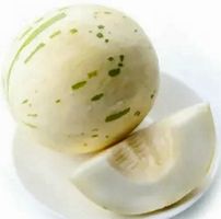 20 Samen SELTENE MILCH-WEIßE MELONE "DINO" (DINOSAURIEREI).