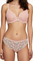 Zartes Dessous-Set in Apricot mit Spitze, Grösse 70B/36