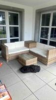 Gartensofa Rattan mit Stauraum kaum benutzt