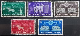 Luxemburg Kat. 478-483 (ohne 482) gest. 1951 Kat. 88 Euro