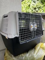 Hundetransportbox Kunststoff schwarz grau guter Zustand