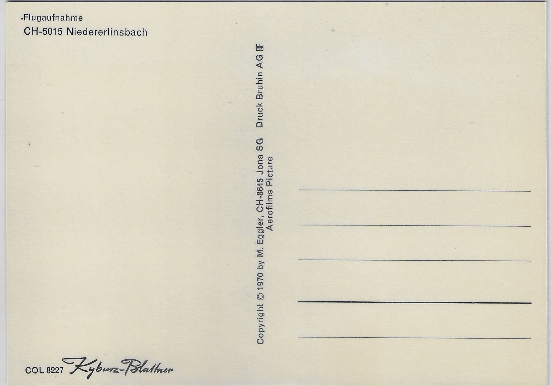 Cartoline postali: Flugaufnahme Niedererlinsbach AG – Antico da Ettingen venduto da Kartenplanet 1