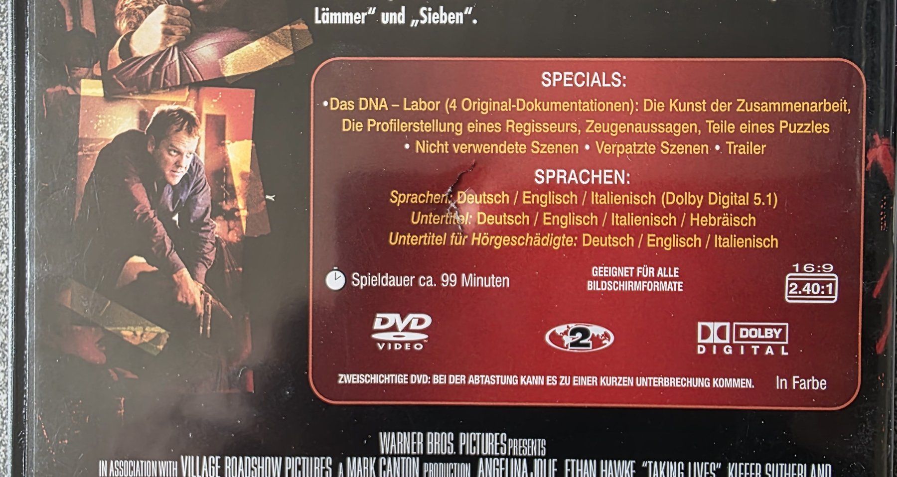 Tous les DVDs: DVD Taking Lives – D'occasion à Oetwil am See par fineli2 1